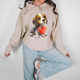 Beagle Giving Heart DTF Print