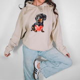 Dachshund Giving Heart DTF Print