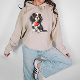 King Cavalier Spaniel Giving Heart DTF Print