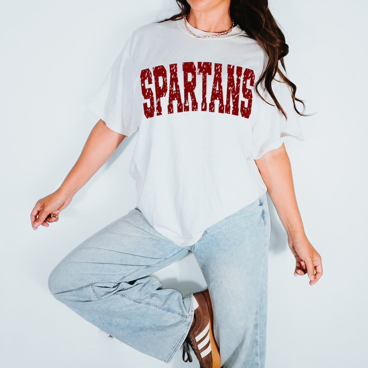 Spartans Varsity Distressed Teams DTF Print