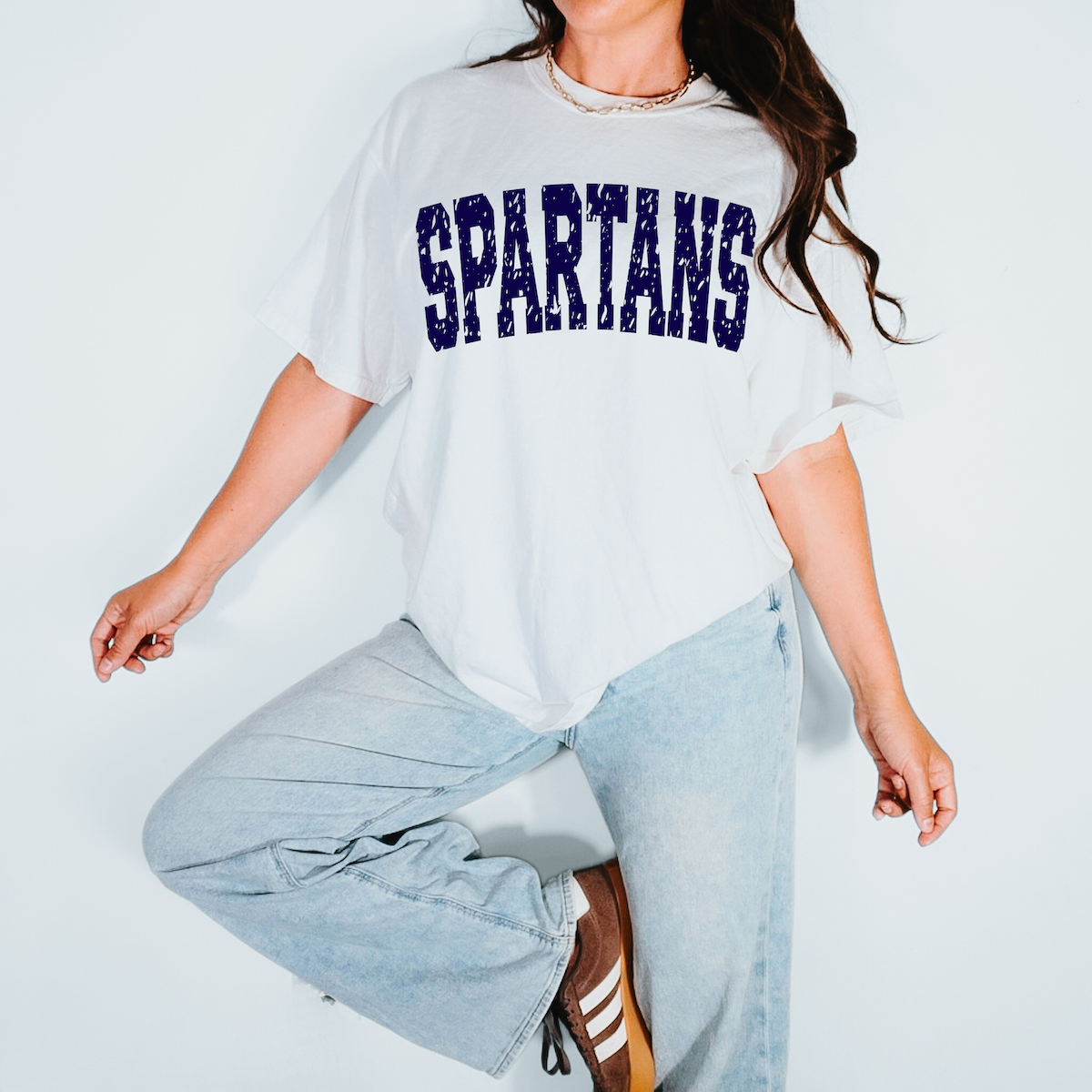 Spartans Varsity Distressed Teams DTF Print