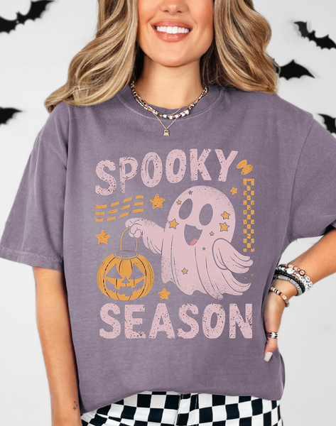 Spooky Season Pink Ghost DTF Print