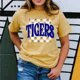 Checkered Tigers DTF Print