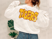 Distressed Wonky Tigers DTF Print