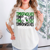 Timberwolves Soccer Bookworm Repeat DTF Print