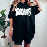 Distressed Wonky Trojans DTF Print