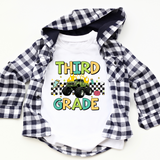 Back to School Checker Camo Monster Truck DTF Print