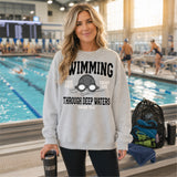 Swimming Through Deep Waters Isaiah 43:2 Christian DTF Print