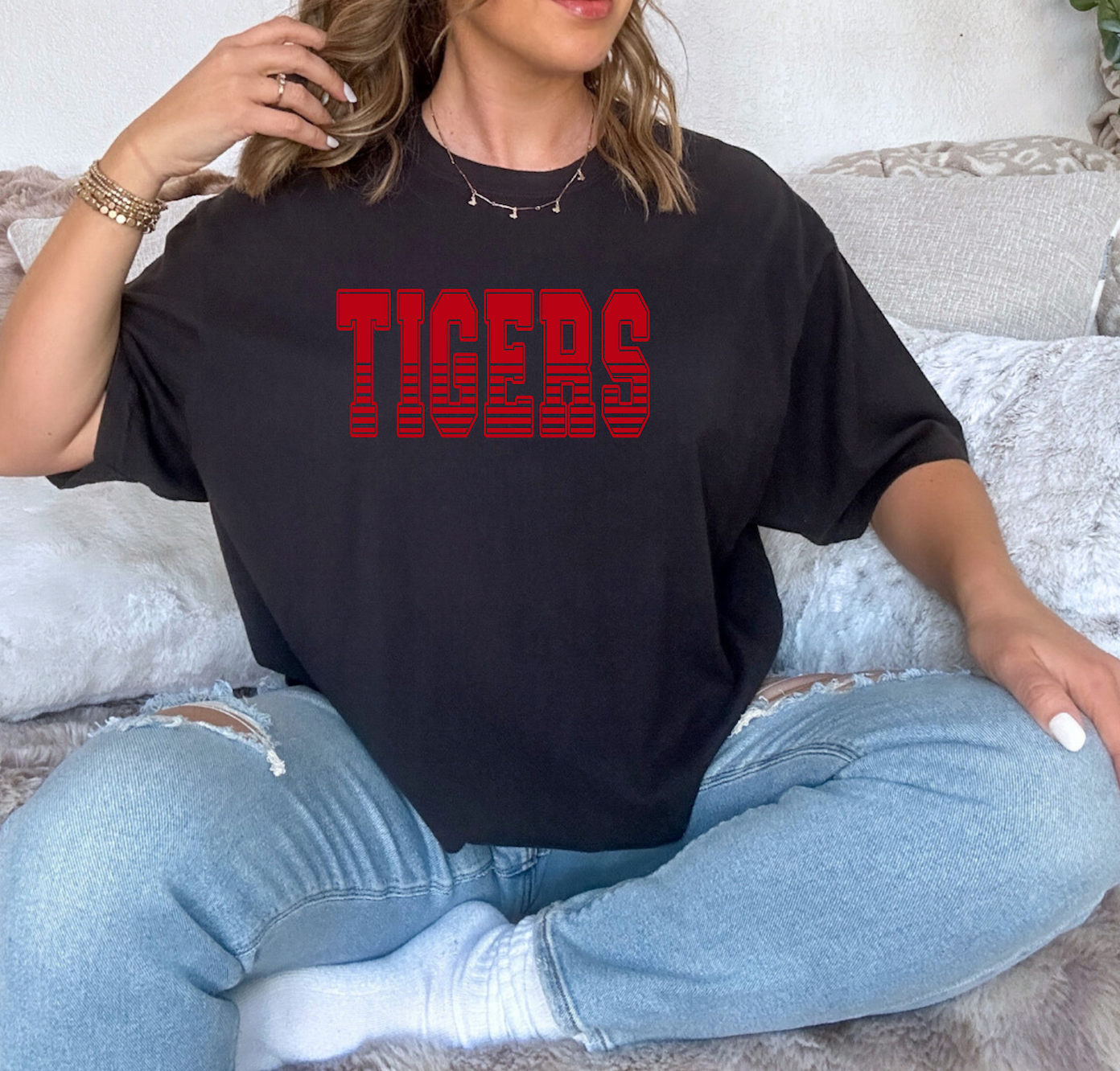 Tigers Varsity Line Team DTF Print