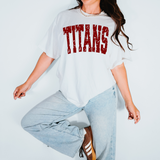 Titans Varsity Distressed Teams DTF Print