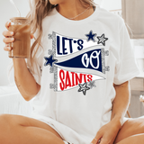 Saints Lets Go Star Banner Trio DTF Print