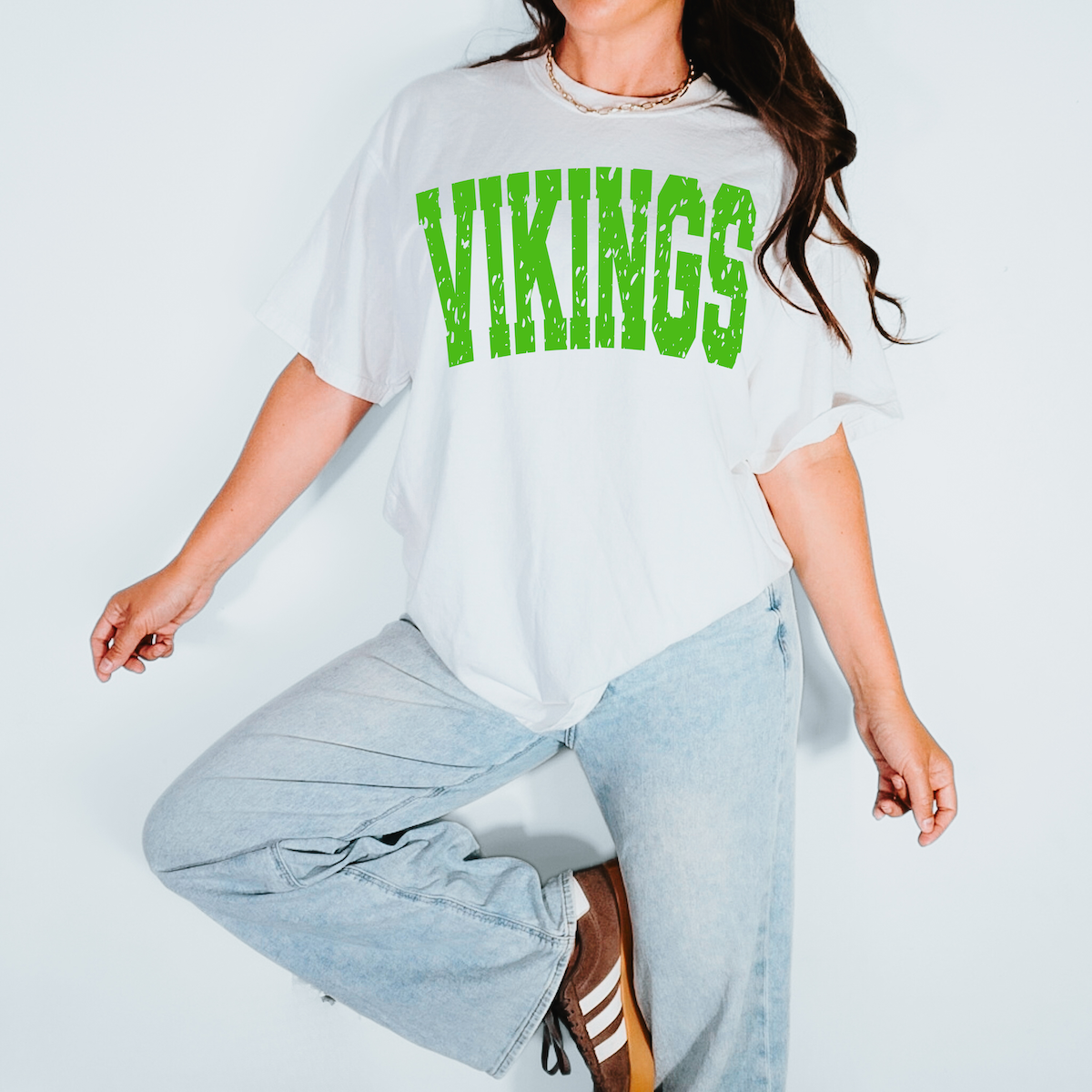 Vikings Varsity Distressed Teams DTF Print