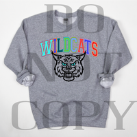 Rainbow Wildcats DTF Print