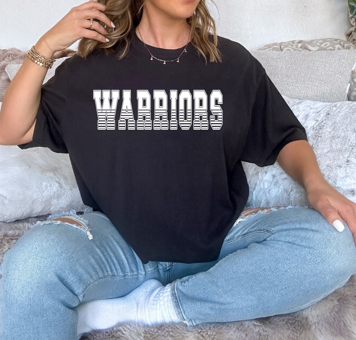 Warriors Varsity Line Team DTF Print
