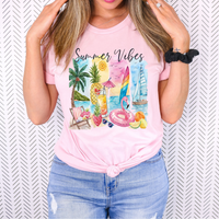 Summer Vibes Wallpaper Stroke DTF Print