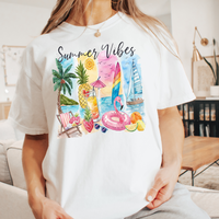 Summer Vibes Wallpaper Stroke DTF Print