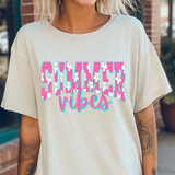 White Daisy Summer Vibes DTF Print