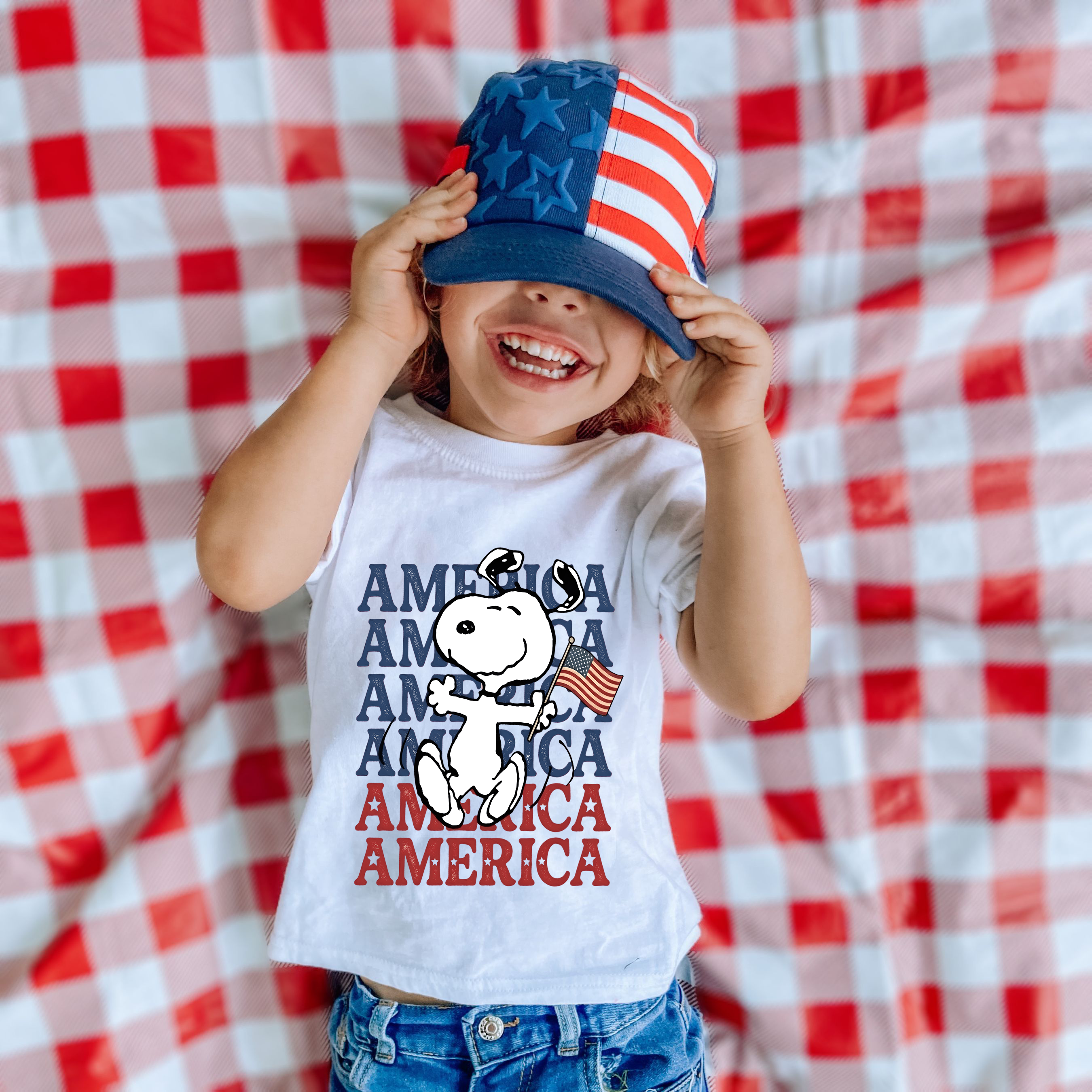 America Snoopy DTF Print