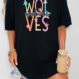 Wolves Star Doodle Mix DTF Print