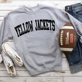 Yellow Jackets Solid Arch DTF Print