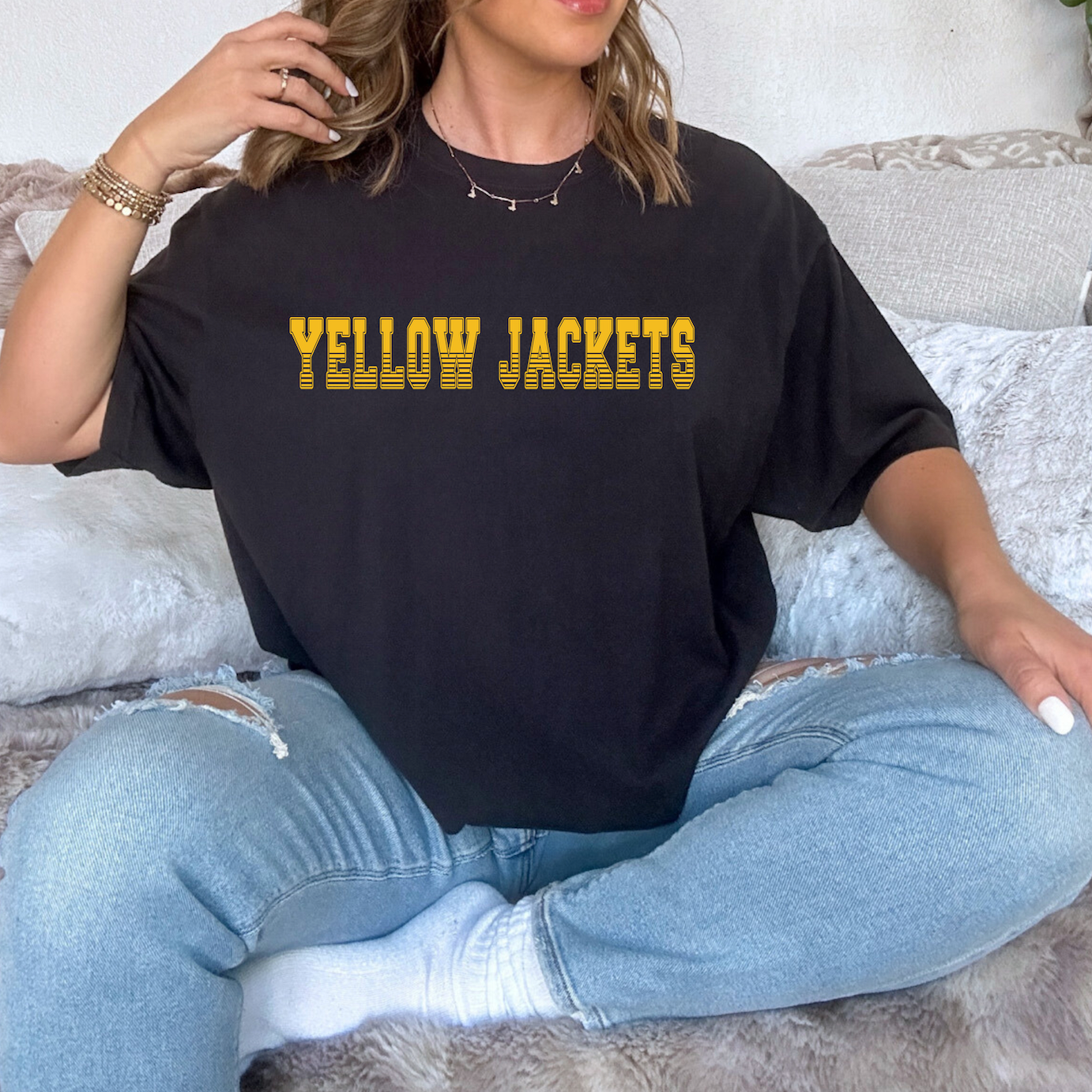 Yellow Jackets Varsity Line Team DTF Print