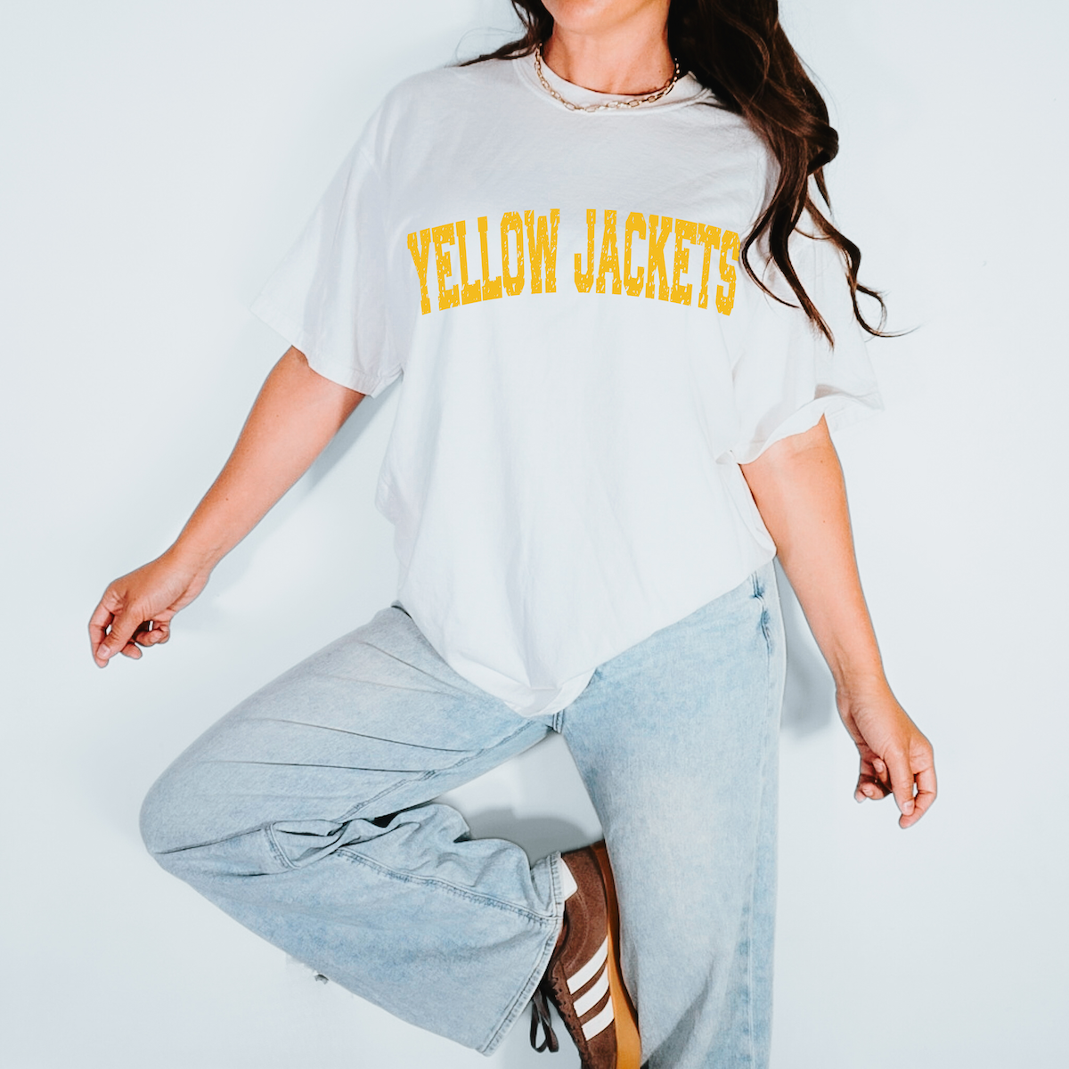Yellow Jackets Varsity Distressed Teams DTF Print