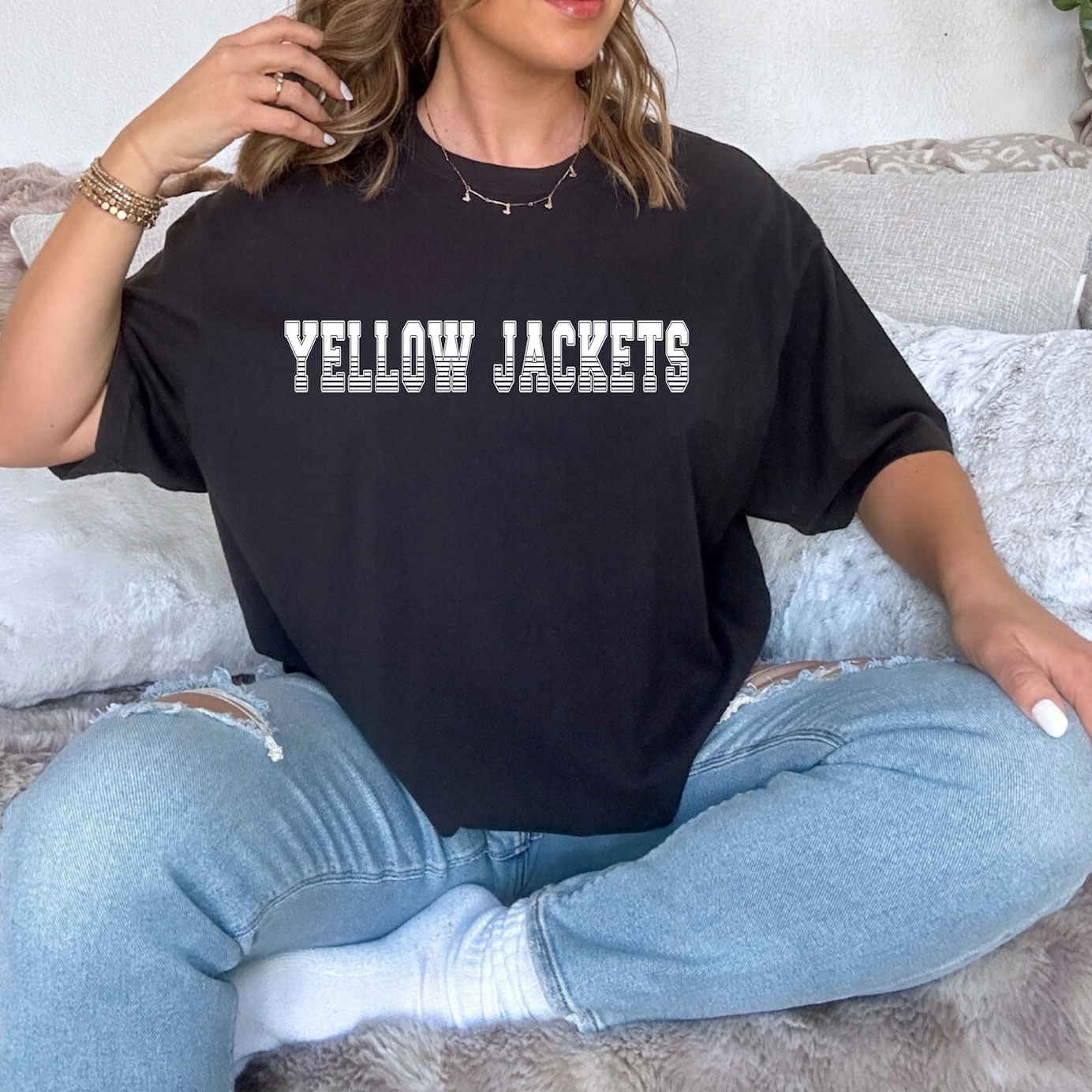 Yellow Jackets Varsity Line Team DTF Print