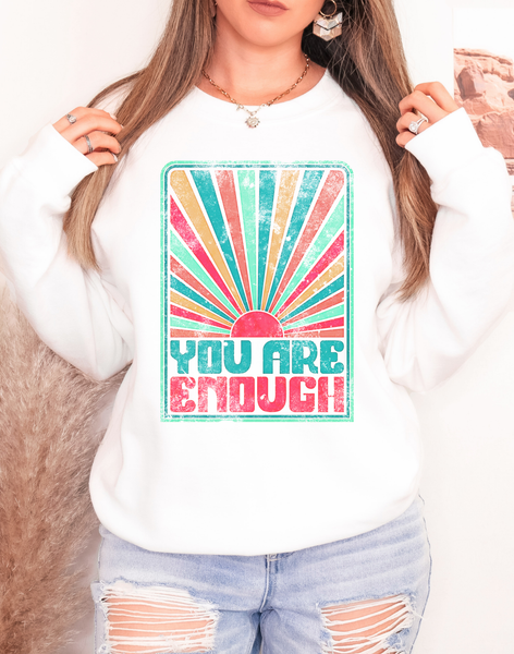 You are Enough Sunburst Grunge DTF Print