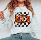 Aces Checker DTF Print