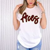 Aces Outline DTF Print