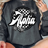 Alpha Checker Mascot DTF Print