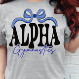 Alpha Gymnastics Wide Ribbon DTF Print