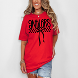 Antlers Simple Bow Checker DTF Print