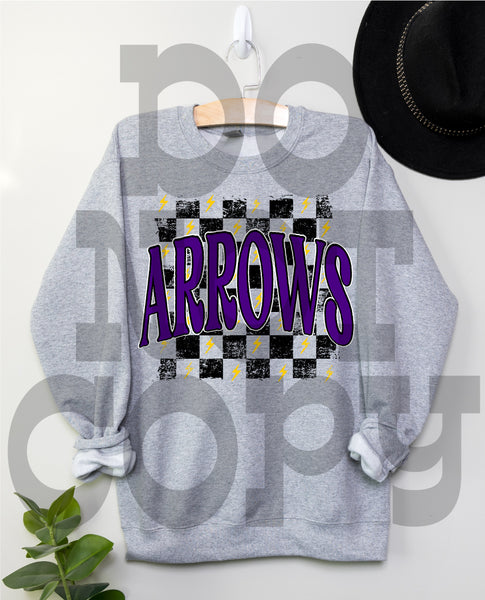 Checkered Arrows DTF Print