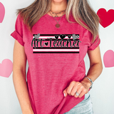 Art Teacher Black and White Hearts DTF Print