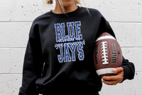 Ashland Greenwood Bluejays Varsity Glitter Effect DTF Print