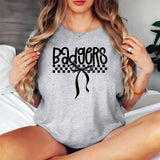 Badgers Simple Bow Checker DTF Print