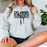 Badgers Simple Bow Checker DTF Print