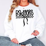 Badgers Simple Bow Checker DTF Print