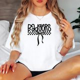 Badgers Simple Bow Checker DTF Print