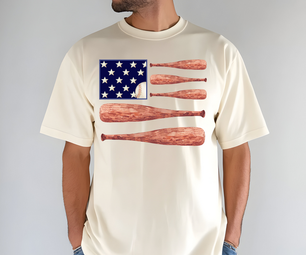 Baseball Flag Patriotic DTF Print