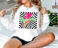 Bearcats Checker Bolt Distressed DTF Print