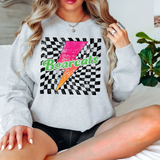 Bearcats Checker Bolt Distressed DTF Print