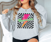 Bearcats Checker Bolt Distressed DTF Print