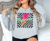 Bearcats Checker Bolt Distressed DTF Print