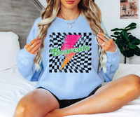 Bearcats Checker Bolt Distressed DTF Print