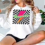 Bearcats Checker Leopard Bolt DTF Print