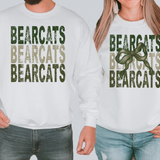 Bearcats Matching Stacked Camo Greens DTF Print