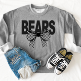 Bears Coquette Checker Bow DTF Print