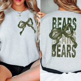 Bears Matching Stacked Camo Greens DTF Print